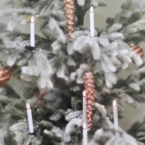 Juletræslys - 6 stk. naturtro LED lys til juletræet