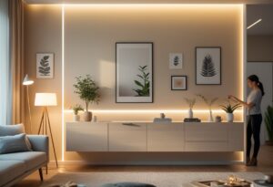 Read more about the article Sådan skaber du den perfekte atmosfære med belysning og en væghængt skænk til hjemmet